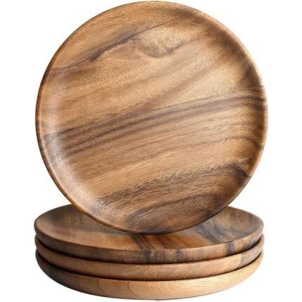 Wooden Plates – Eco-Friendly & Reusable Tableware | 100% Natural Wood Dinner Plates